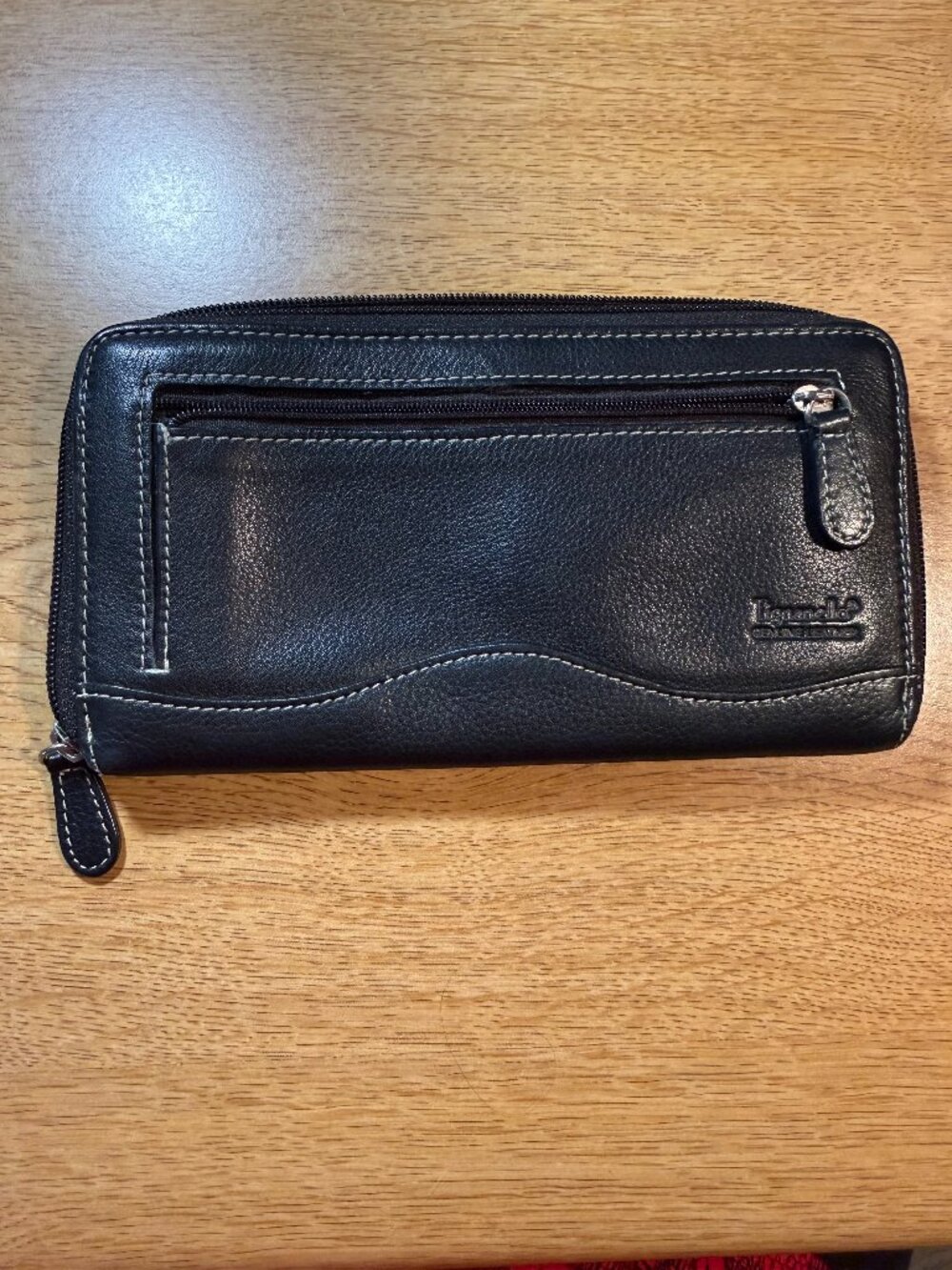 Tiganello Womens Black Wallet Clutch Genuine Leather Lots of compartments!
